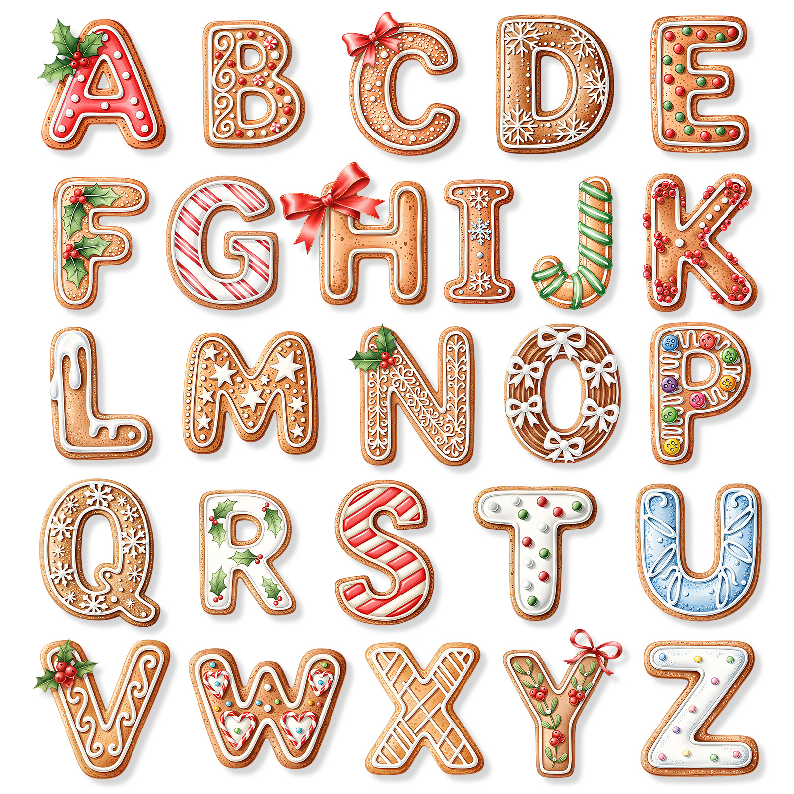 Personalisierter Lebkuchen-Namens-Weihnachtsbaumsanhänger