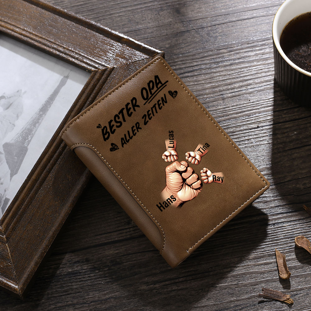 Personalisierte Geldbörse für Opa – Geschenk für den besten Opa aller Zeiten