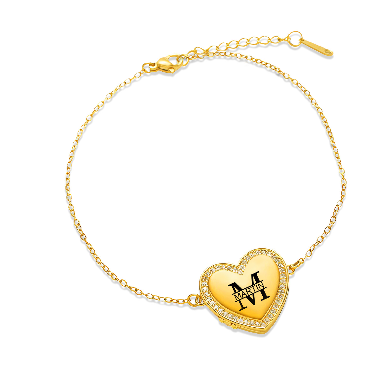 Personalisierbares Herz-Foto-Medaillon-Armband, individuelles Geschenk zum Jahrestag, Geburtstag, Weihnachten für Sie, Mama, Ehefrau, Freundin | Kettenmachen