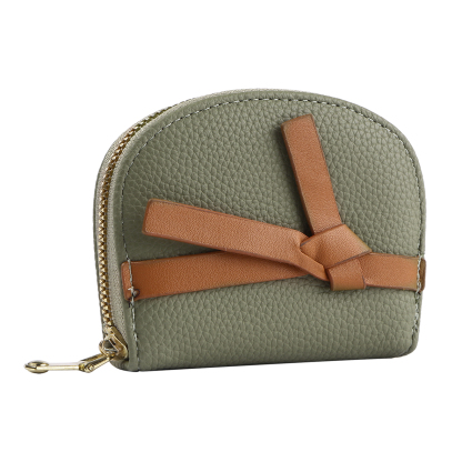 Damen Personalisiertes 1 Foto PU Leder Portemonnaie in Grün/ Braun/ Rot/ Grau – individuelle Geldbörse mit Reißverschluss