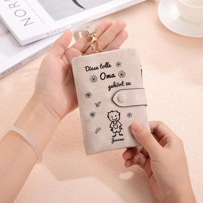 Personalisierter 1 Name & Design PU-Leder -Diese tolle Oma gehört zu- Geldbörse für Oma Großmutter