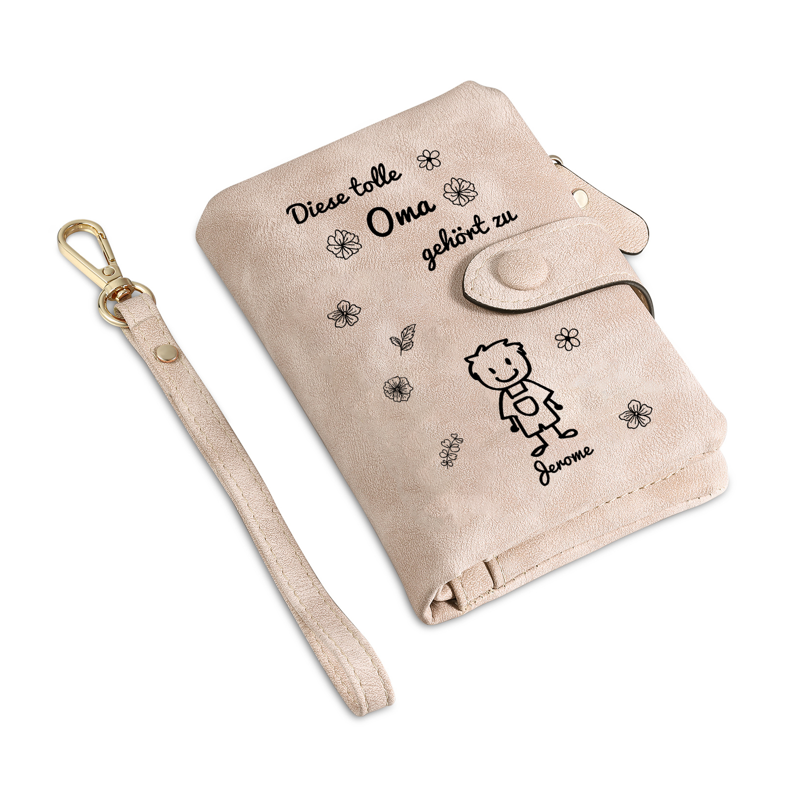 Personalisierter 1 Name & Design PU-Leder -Diese tolle Oma gehört zu- Geldbörse für Oma Großmutter