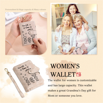 Personalisierte 3 Namen & Design PU-Leder -Diese tolle Oma gehört zu- Geldbörse für Oma Großmutter