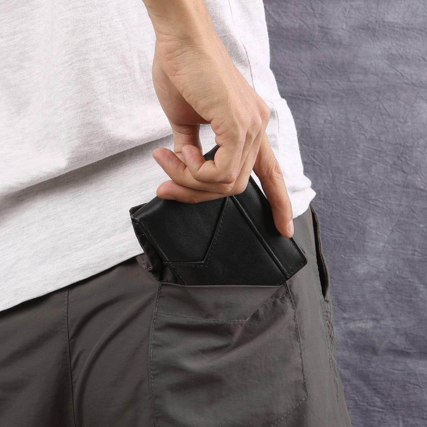 Herren Geldbeutel-Personalisierter 1 Name & Buchstabe Schwarz/ Braun Echtleder Geldbörse mit RFID-Schutz