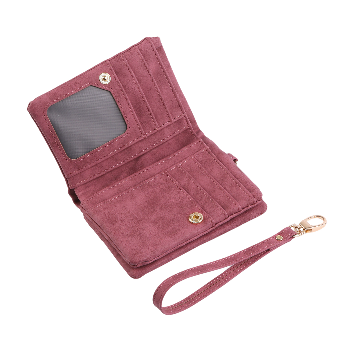 Damen Personalisierter Name & Geburtsblume PU Leder Geldbörse