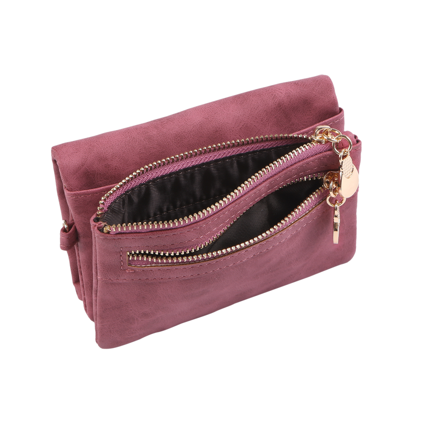 Damen Personalisierter Name & Geburtsblume PU Leder Geldbörse