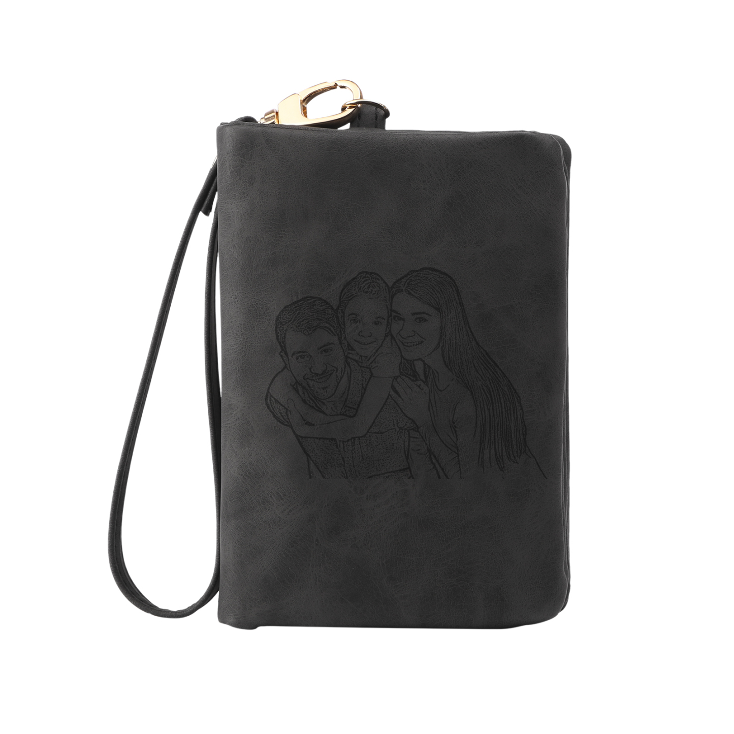 Damen Personalisierter Name & Geburtsblume PU Leder Geldbörse