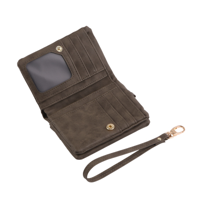 Damen Personalisierter Name & Geburtsblume PU Leder Geldbörse 