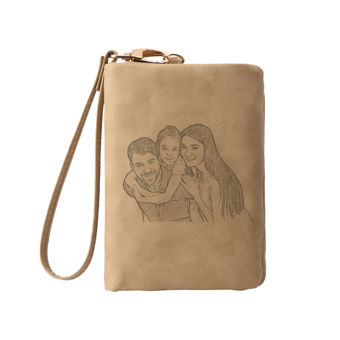 Damen Personalisierter Name & Geburtsblume PU Leder Geldbörse 