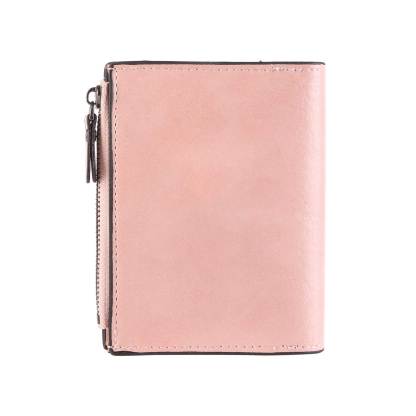 Monogramm-Geldbörse aus PU-Leder mit Name-Blume-Gravur für Damen