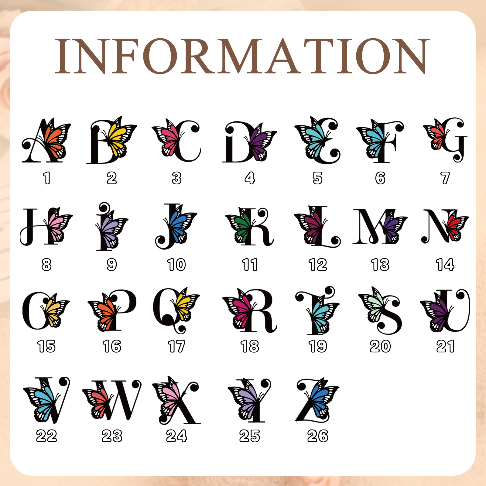 Personalisierte 1 Name & Buchstabe & Schmetterling PU-Leder Portemonnaie - Geldbörse für Mama Mutter