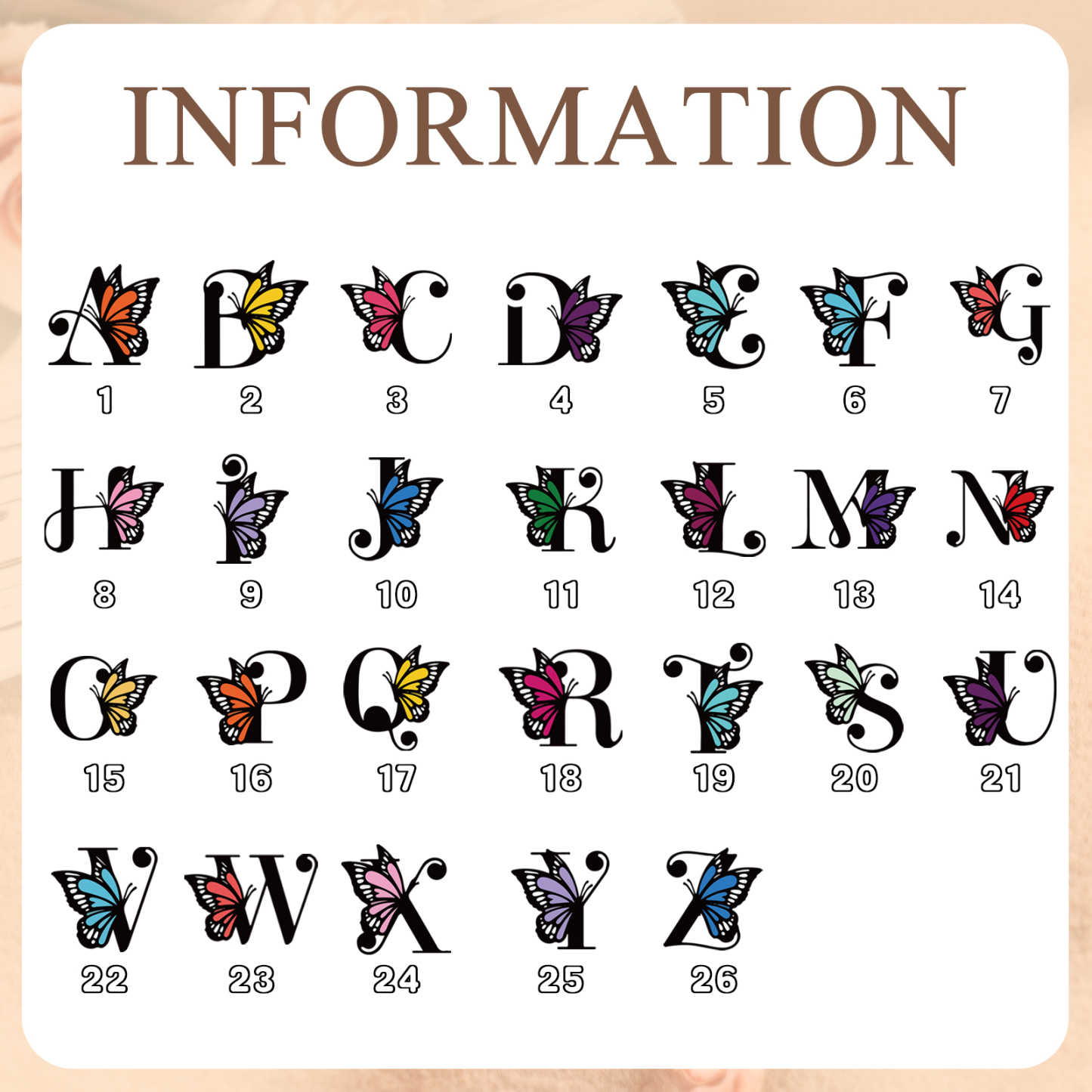 Personalisierte 1 Name & Buchstabe & Schmetterling PU-Leder Portemonnaie - Geldbörse für Mama Mutter