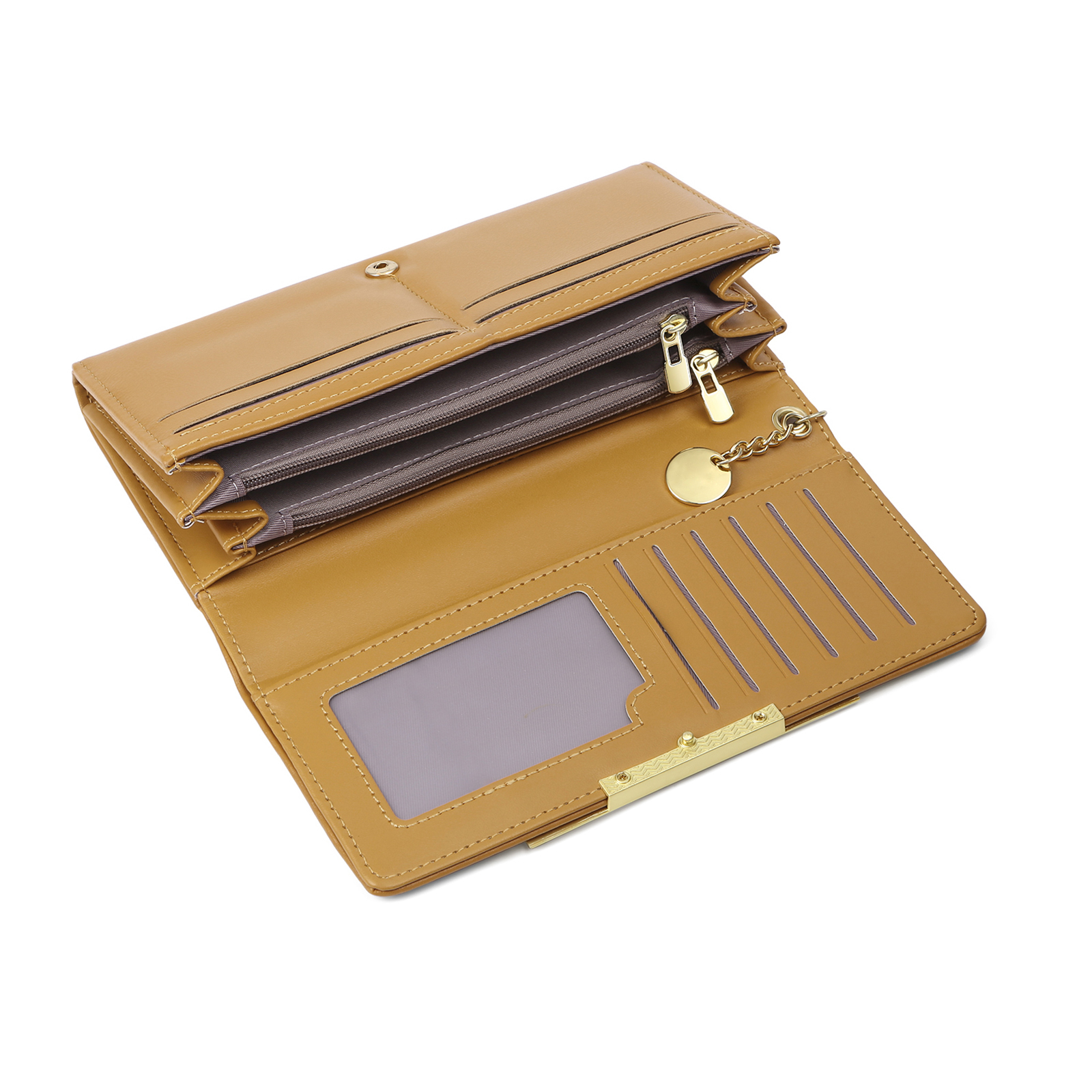 Personalisiertes Foto & 2 Namen & Muster Rosa/Blau/Gelb PU Leder Lange Portemonnaie Geldbörse-Die beste MAMA auf der Welt