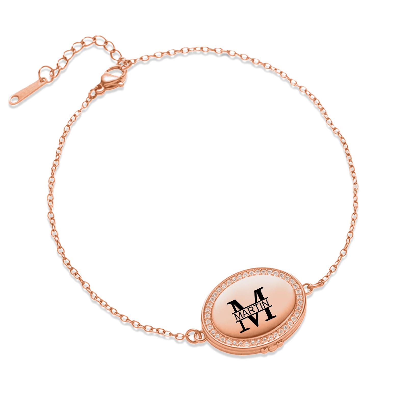 Personalisierbares Foto-Medaillon-Armband für Damen