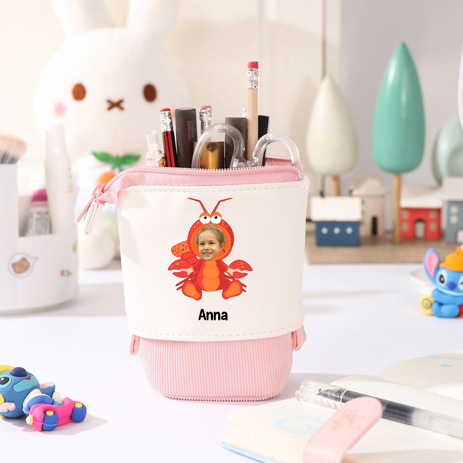 Personalisierbares Federmäppchen mit Foto und Name Praktisches Geschenk für Schulkinder