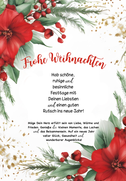 Personalisierte Weihnachtsgrußkarte – individuell gestaltbares Geschenk für Mama, Papa, Familie und Freunde, um Liebe und warme Wünsche auszudrücken | Jessemade