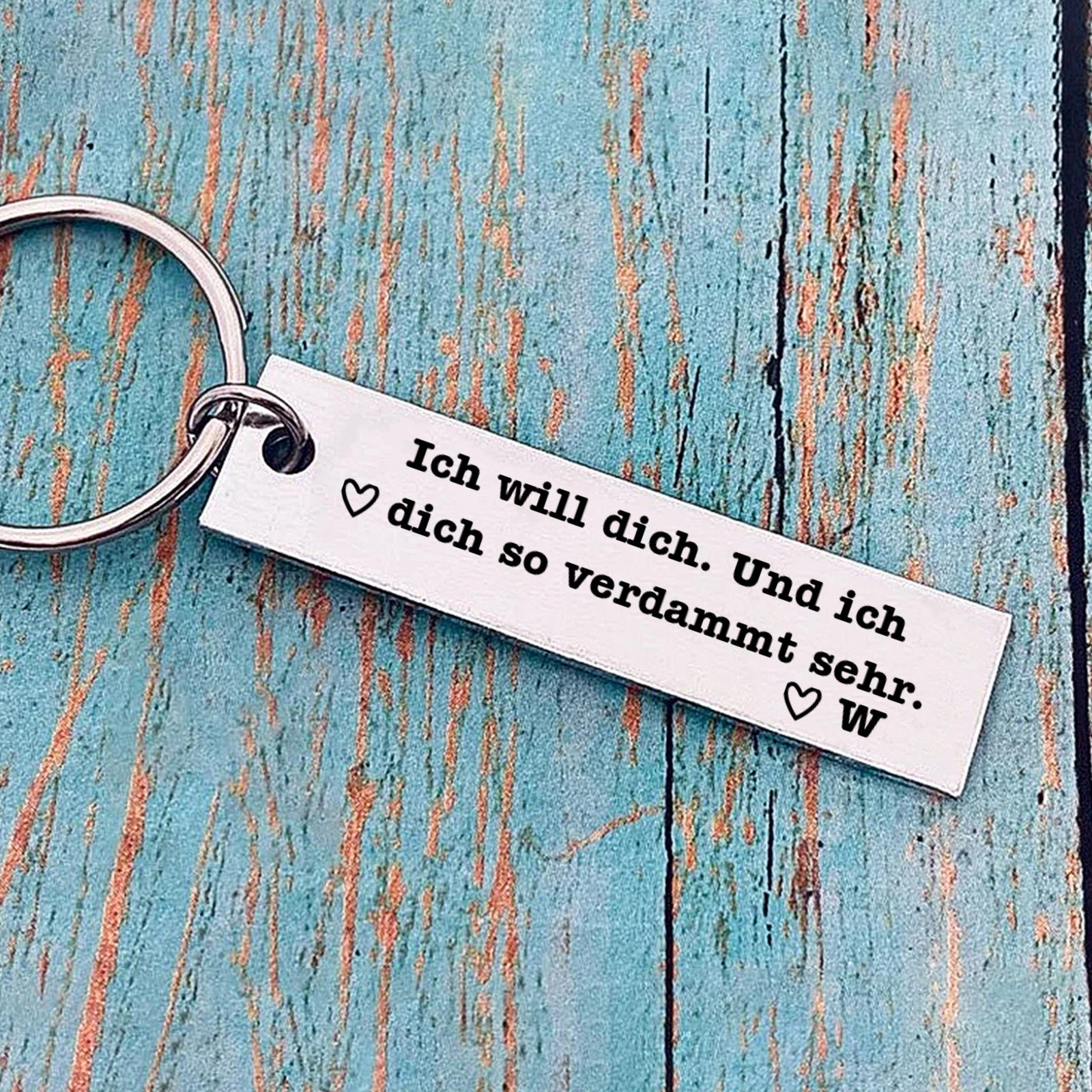 Personalisierter Brief-Schlüsselanhänger I Ich liebe dich verdammt noch mal Schlüsselanhänger für Paare