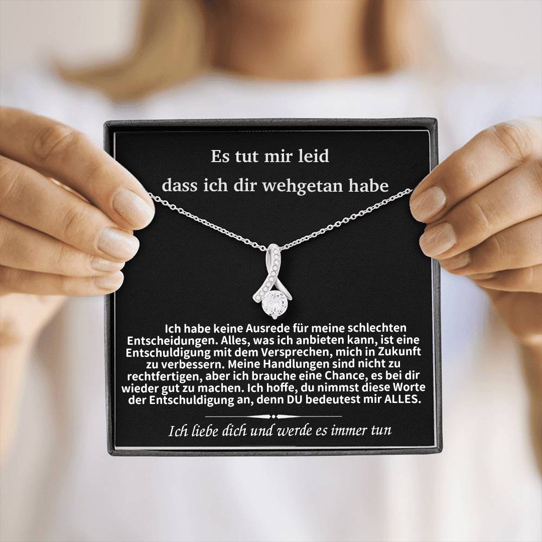 925 Sterling Silber- Ich Brauche Eine Chance-Geschenk mit Nachrichtenkarte-Entschuldigungsgeschenk