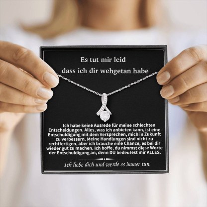 925 Sterling Silber- Ich Brauche Eine Chance-Geschenk mit Nachrichtenkarte-Entschuldigungsgeschenk