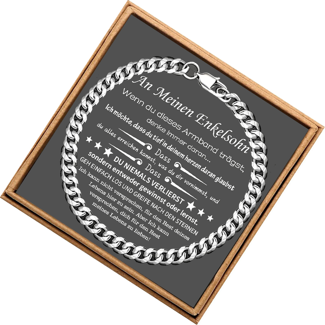 Herren Armband- An Meinen Enkel-Geschenk mit Nachrichtenkarte