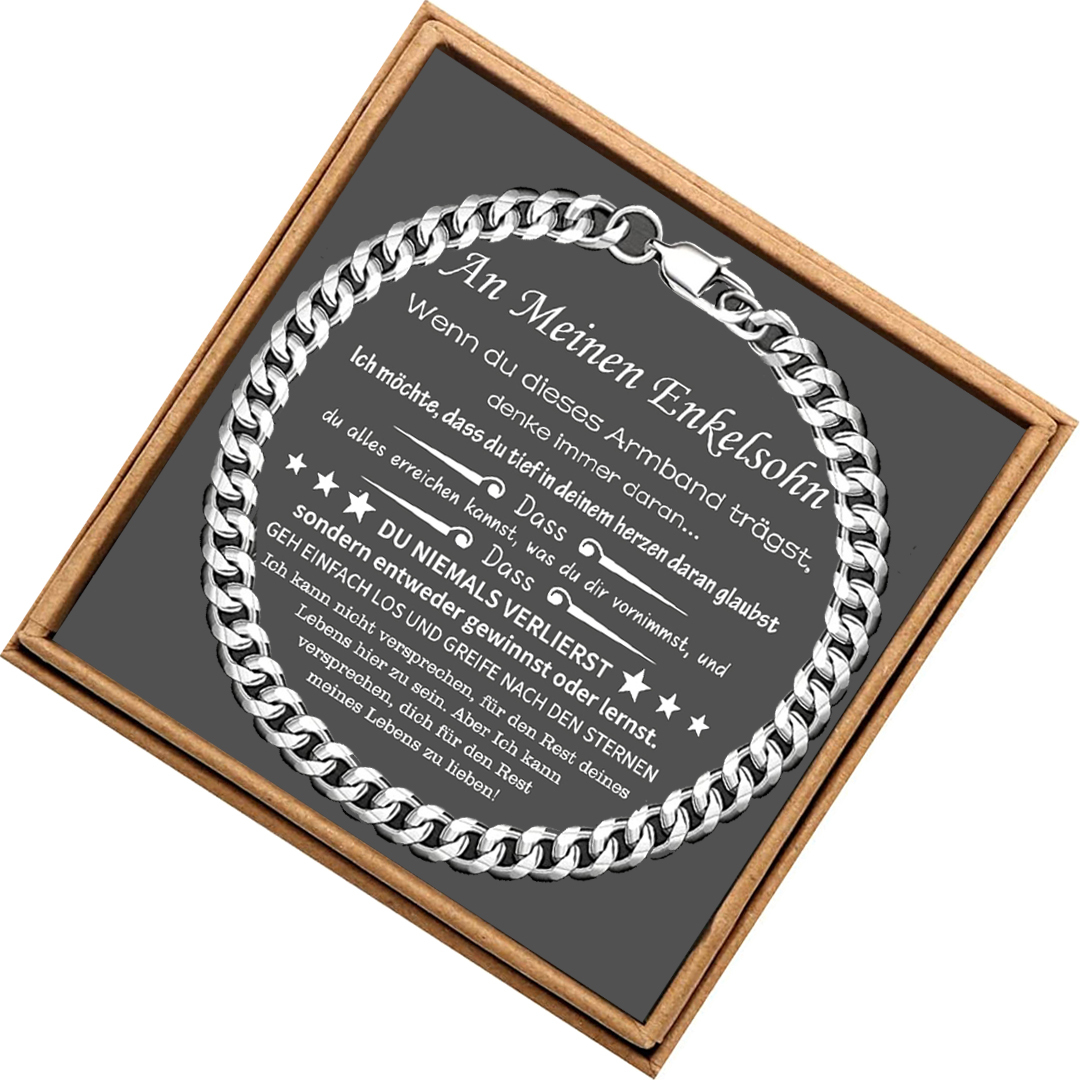 Herren Armband- An Meinen Enkel-Geschenk mit Nachrichtenkarte