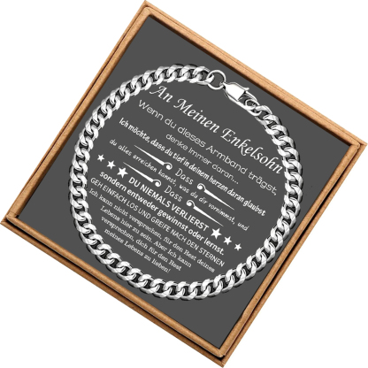 Herren Armband- An Meinen Enkel-Geschenk mit Nachrichtenkarte