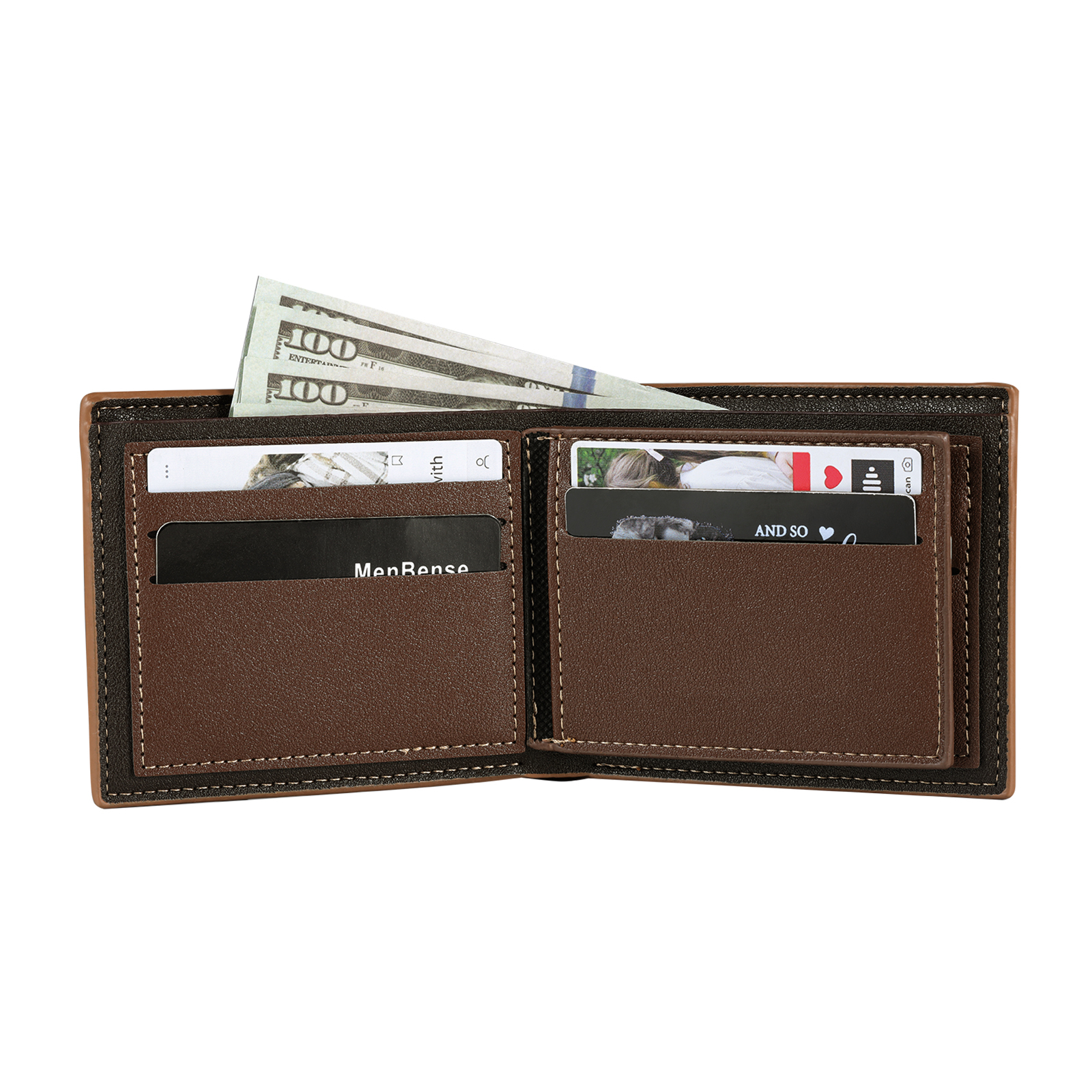 Personalisierte Foto & Name & 1 Buchstabe PU Leder Geldbörse