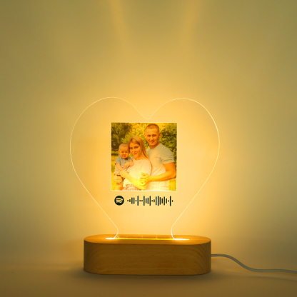 Scannbare Benutzerdefinierter Spotify Code Lampe Acryl Musik Tafel Nachtlicht Geschenke für Familie