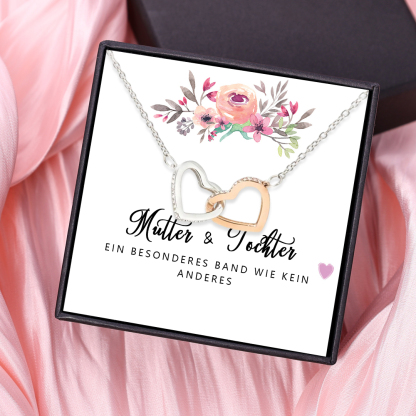 925 Sterling Silber Halskette-Mutter & Tochter ein besonderes Band wie kein anderes-Geschenk mit Nachrichtenkarte