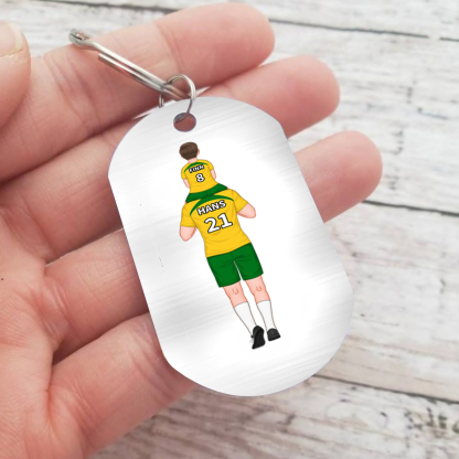 Personalisierbarer 2-4 Namen Schlüsselanhänger-Fahr vorsichtig, Papa-Geschenk für Vater