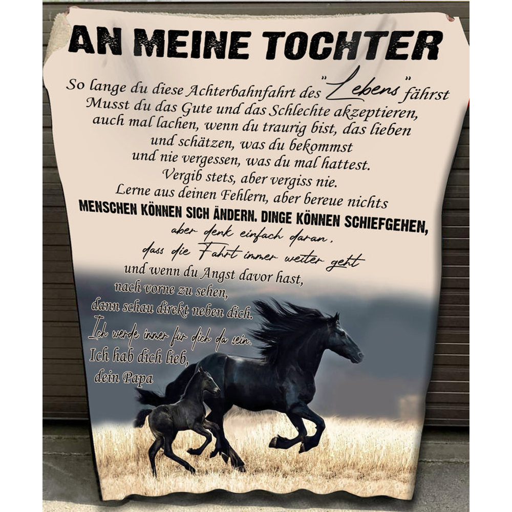 "An meine Tochter" Decke - Hengst