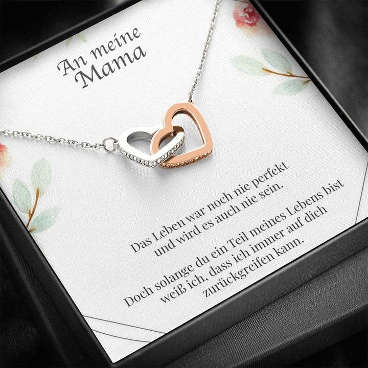 S925 Silber Herz Halskette - An Meine Mama von Kind - Muttertag Geschenk mit Nachrichtenkarte 