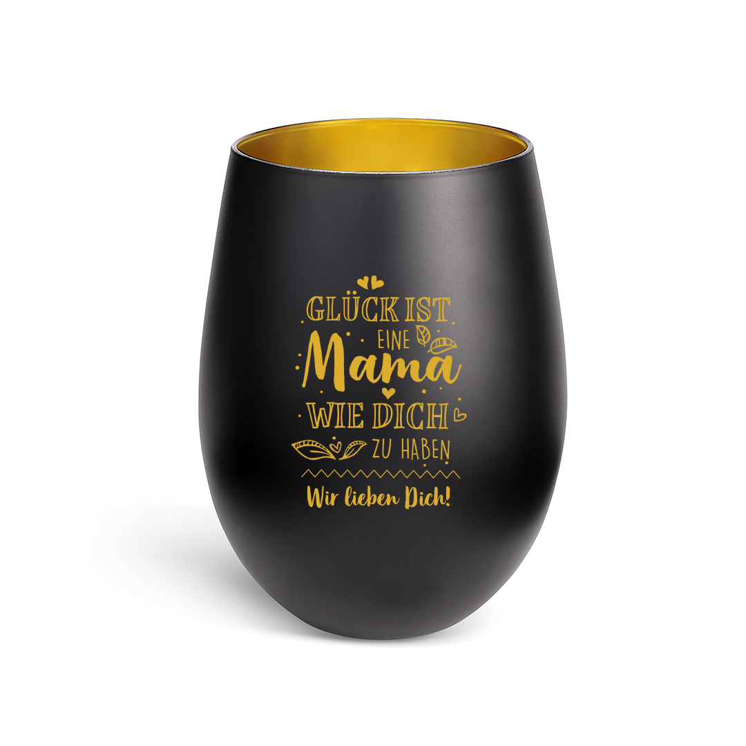Personalisierter Kerzenhalter aus Glas mit Foto Geschenk für Mama