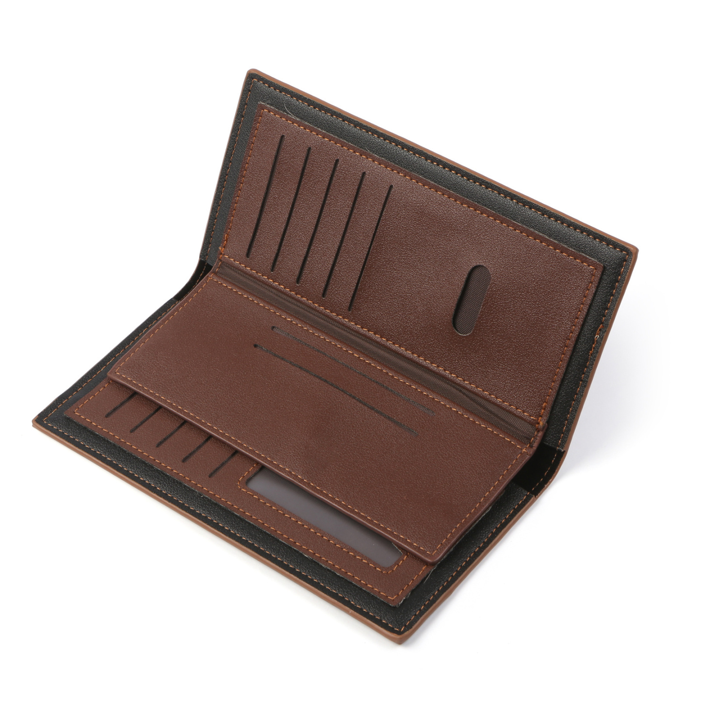 Personalisierte PU-Langgeldbörse für Herren mit RFID-Schutz und Foto-Gravur – Geschenk für Papa