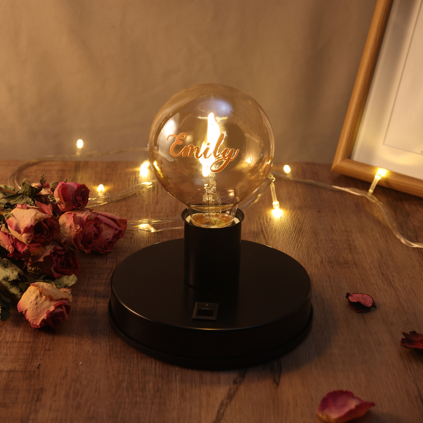 Glühbirne Licht Personalisierter 1 Name Licht Geschenk für Paare