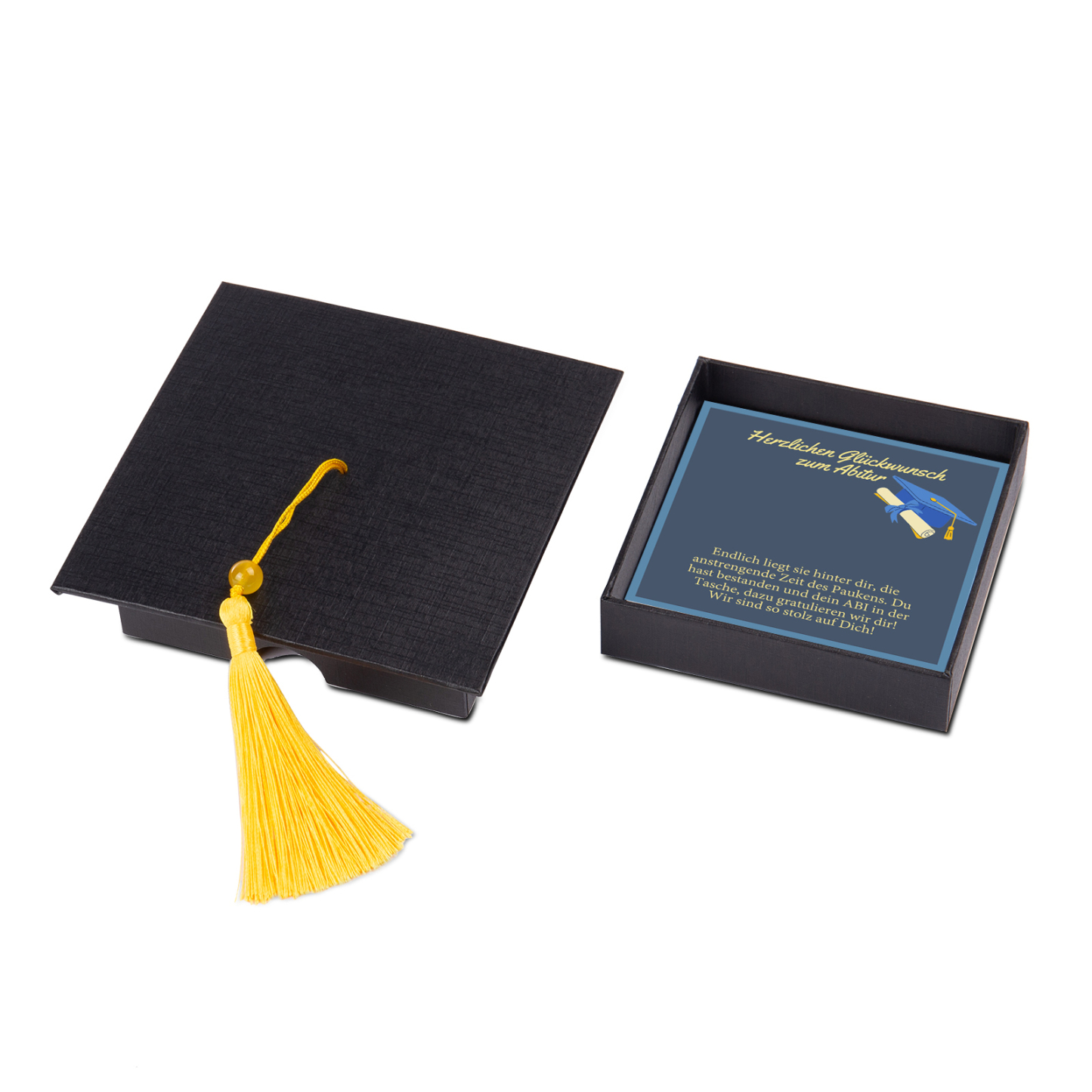 925 Sterling Silber Herz Halskette-Herzlichen Glückwunsch zum Abitur Wir sind so stolz auf Dich-Geschenk mit Nachrichtenkarte