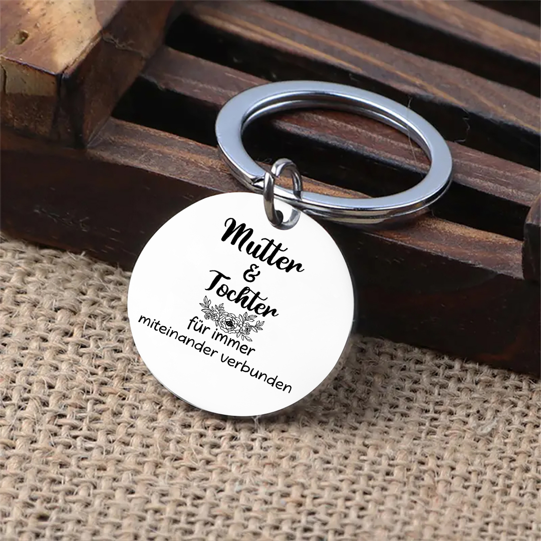 Bee Happy Schlüsselanhänger Für Damen – Silberfarben, Edelstahl, Geschenk Für Mama & Freundin