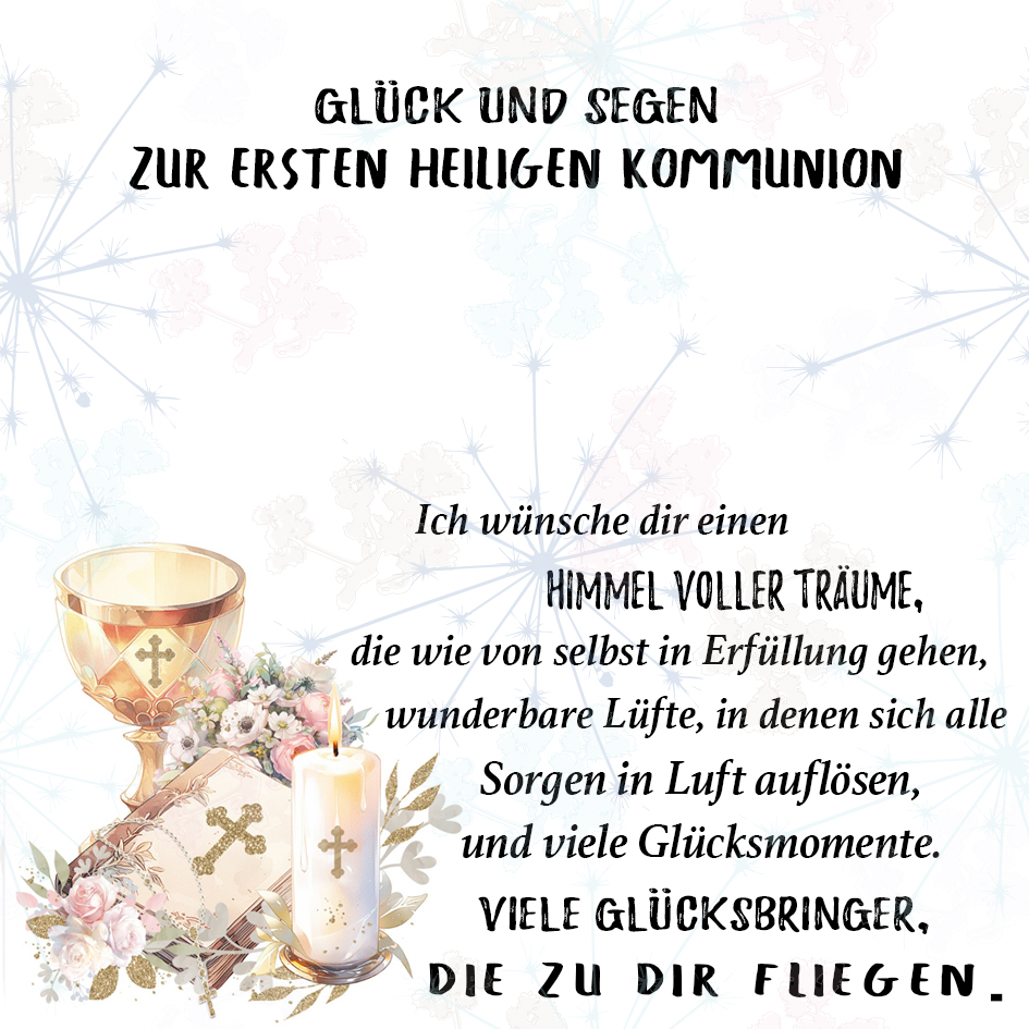 925 Sterling Silber Herz Halskette-Glück und Segen zur ersten heiligen Kommunion- zur Kommunion Geschenk mit Nachrichtenkarte