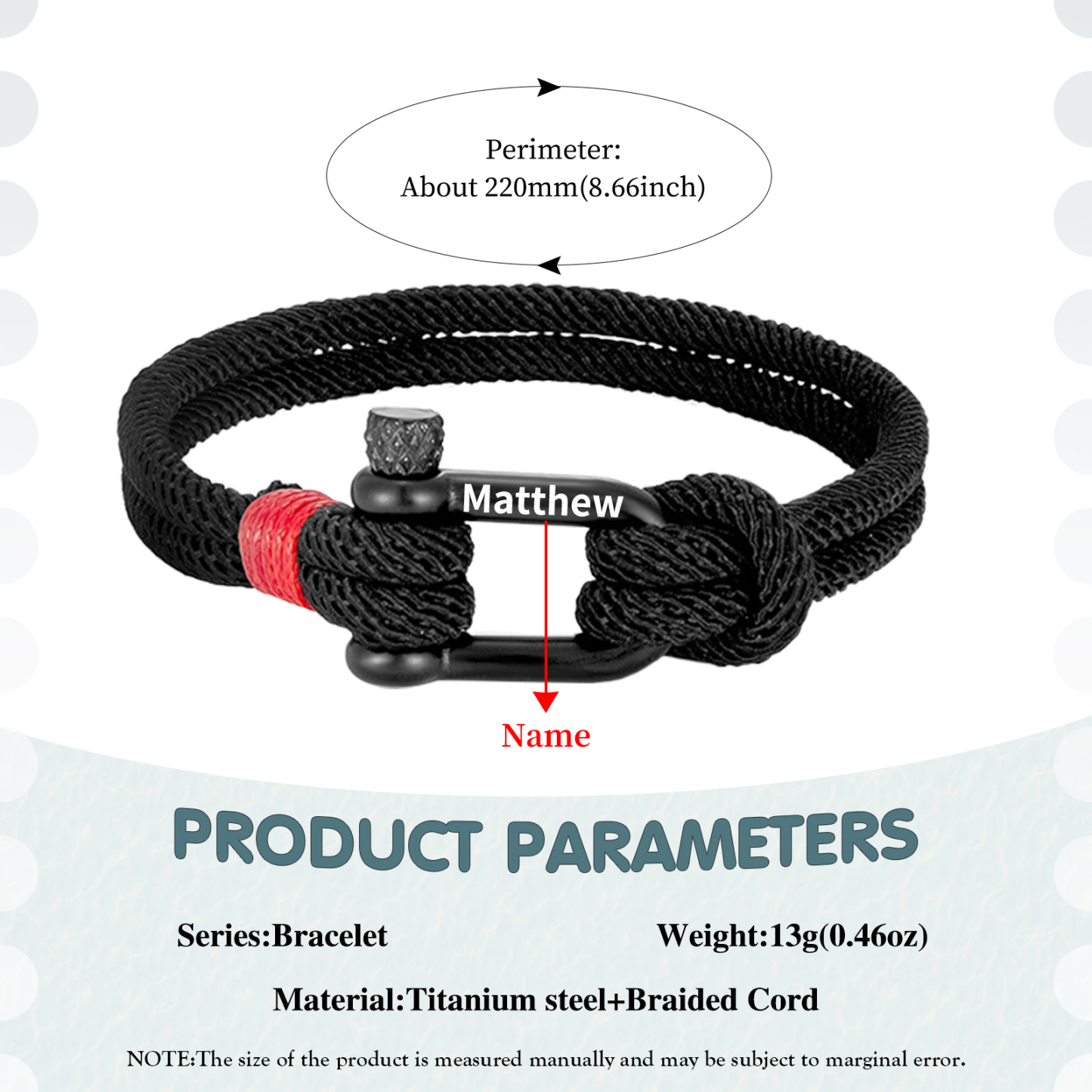 Herren Personalisierter 1 Name Edelstahl Hufeisenschnalle Handseil Armband-An meinen Sohn Glaube an dich selbst-Geschenk mit Nachrichtenkarte