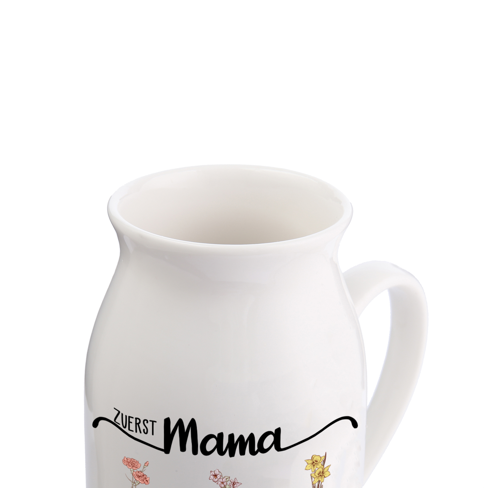 Personalisierte 1-8 Namen & Blumen Hand in Hand Familie Vase Geschenk für Mama Oma 