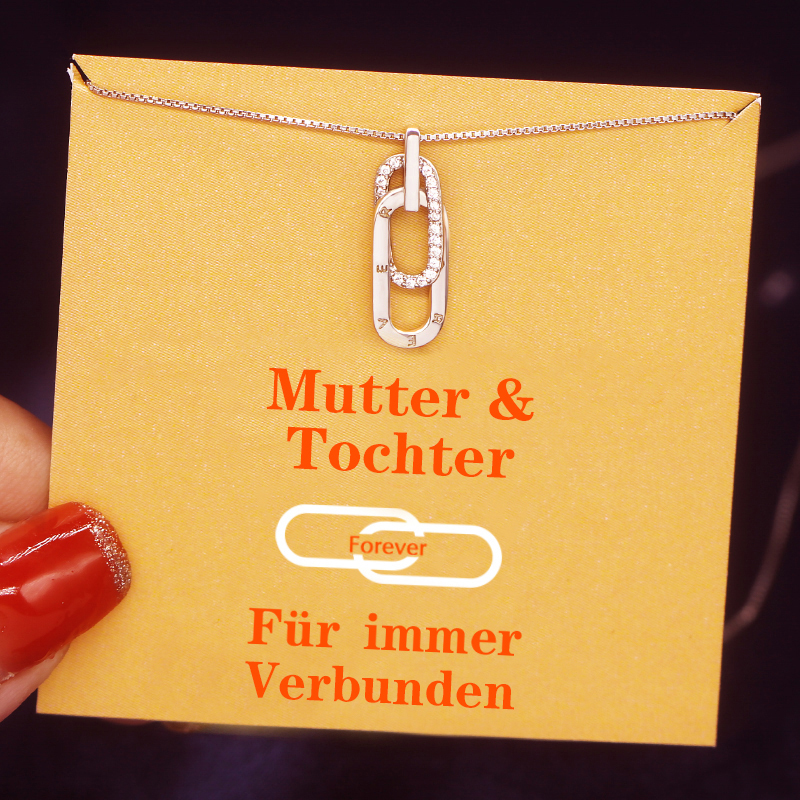 S925 Silber Mutter & Tochter Halskette-Für immer Verbunden