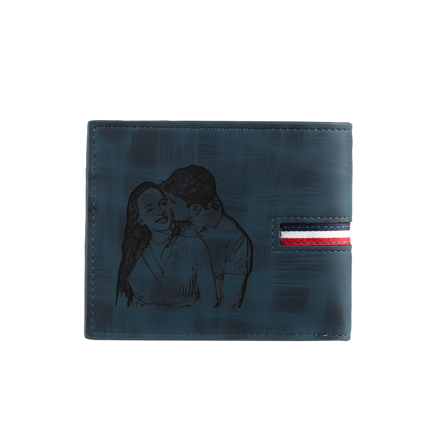 Personalisierte Foto & Name & 1 Buchstabe PU Leder Geldbörse