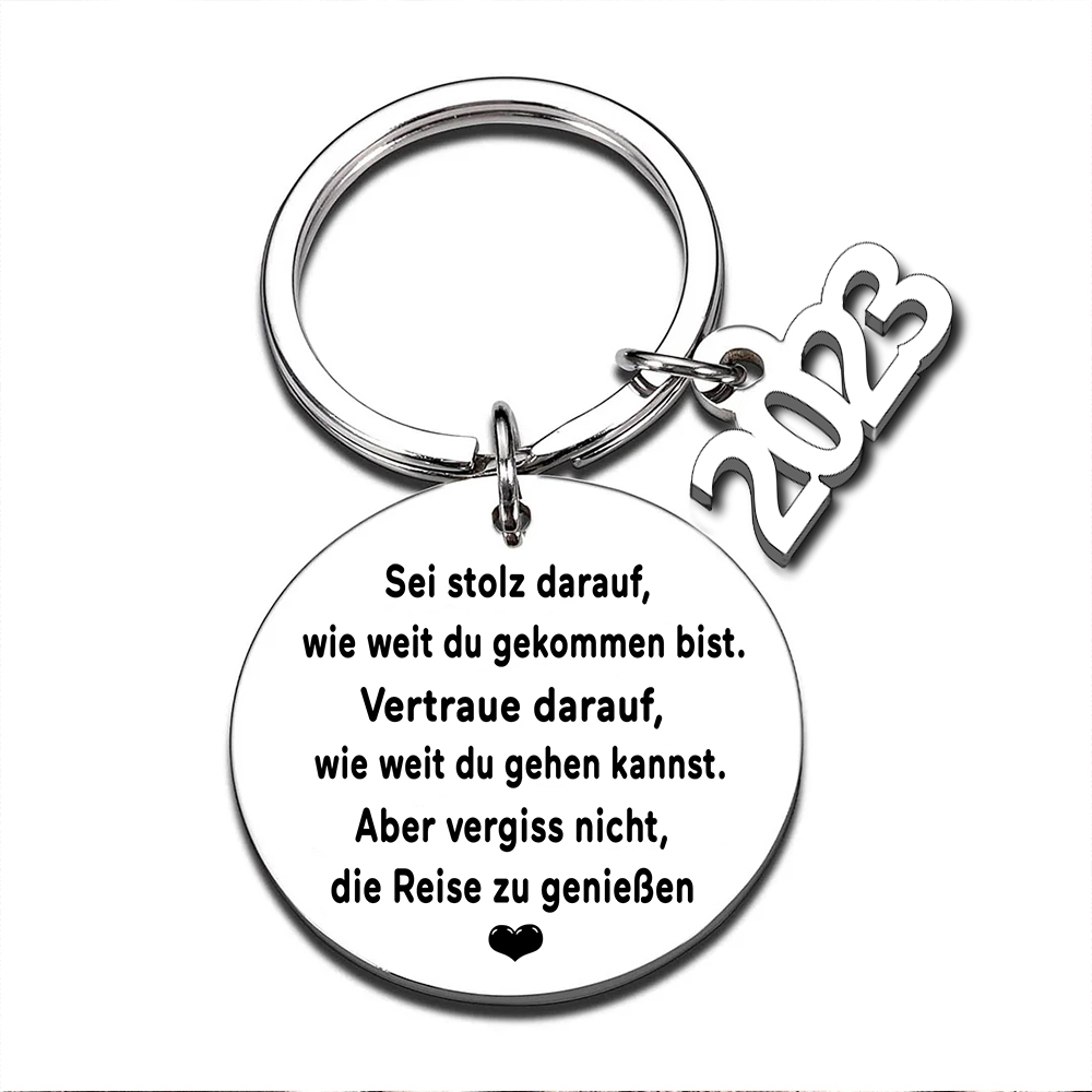 2024 ABI Schlüsselanhänge-Sei stolz darauf, wie weit du gekommen bist-Geschenke zum Abitur