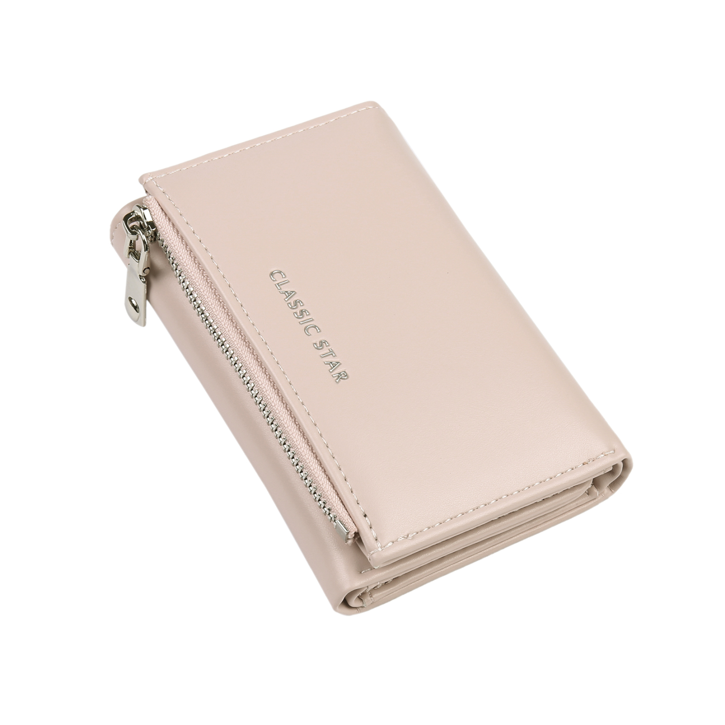 Damen Personalisierter Text & Foto PU Leder Geldbörse Mehrere Mezzanine Portemonnaie mit Reißverschluss