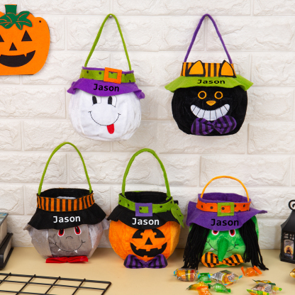 Personalisierter Name Halloween Tasche Süßes Oder Saures Süßigkeiten Tasche 