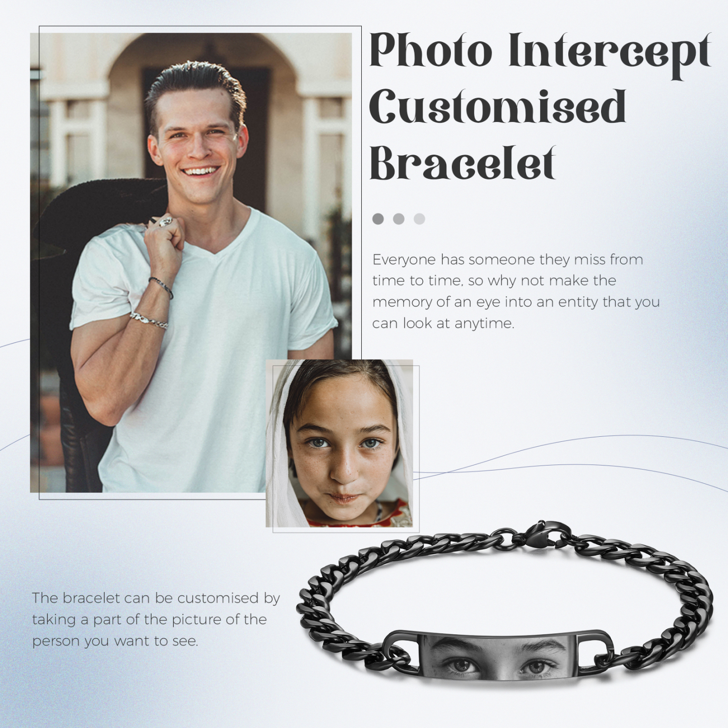Personalisierte 2 Namen & 2 Fotos & 2 Daten Schlüsselanhänger & 1 Foto Edelstahl Schwarz Armband & 1 Foto & 2 Namen Wallet Card Geschenkbox Set für Paar