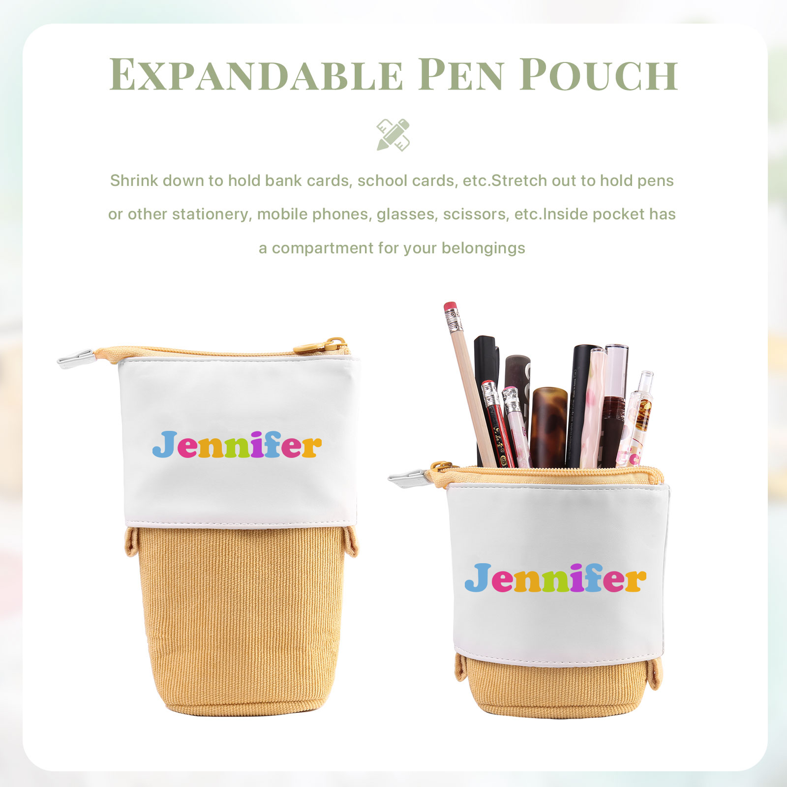 Schulanfang Geschenkset-Personalisierter Name & Jahr Igel Emaille Tasse & Personalisierter Name Stifteetui & Herz Armbänder Set - Geschenk für Schulkind mit Geschenk Box