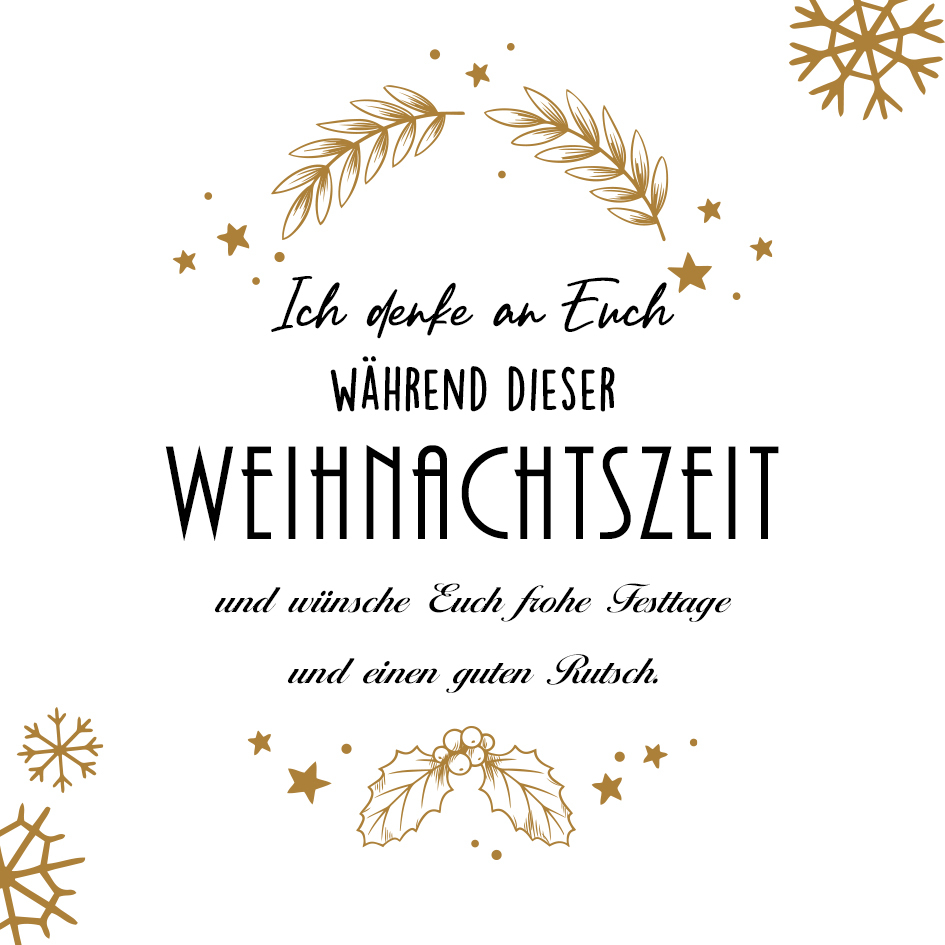 Geschenkkarte Set & Nachrichtenkarte-Ich denke an Euch während dieser Weihnachtszeit