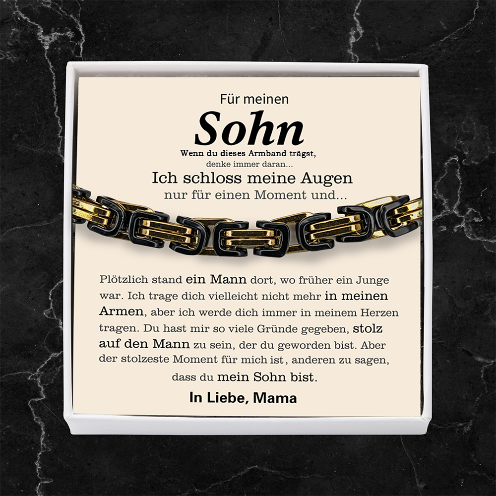 Herren Armband- An Meinen Sohn-Geschenk mit Nachrichtenkarte
