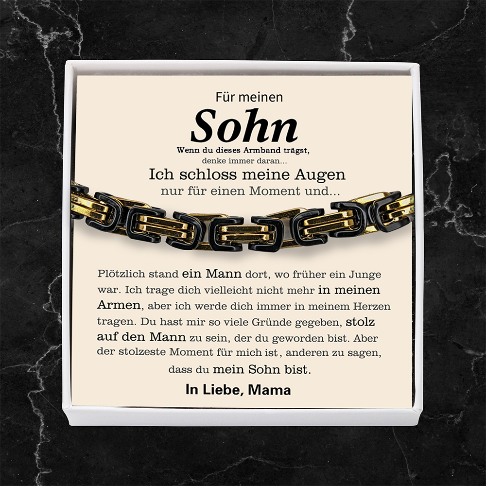 Herren Armband- An Meinen Sohn-Geschenk mit Nachrichtenkarte